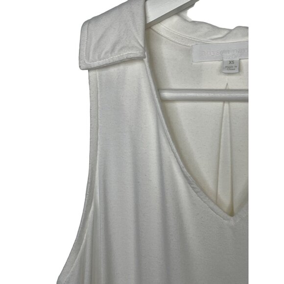 Adyson Parker Top Womens Sz XS Sleeveless V Neck Tank White Stretch Casual Work - Picture 5 of 12